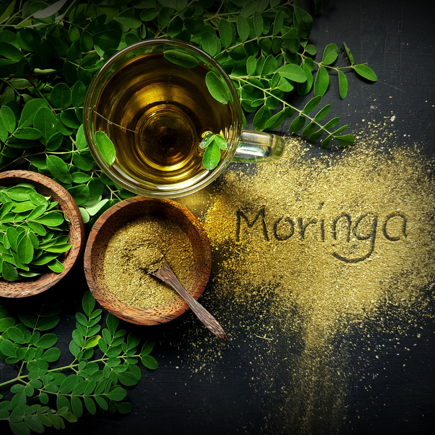 Moringa Powder - Moringa Powder Organic (Moringa Oleifera) - 100% Raw and Pure Moringa Leaf Powder Great for Drinks, Tea, Smoothies & Recipes Food- Grade Vegan Resealable Standup Bag 1Lb (453gm) By Nutrigins